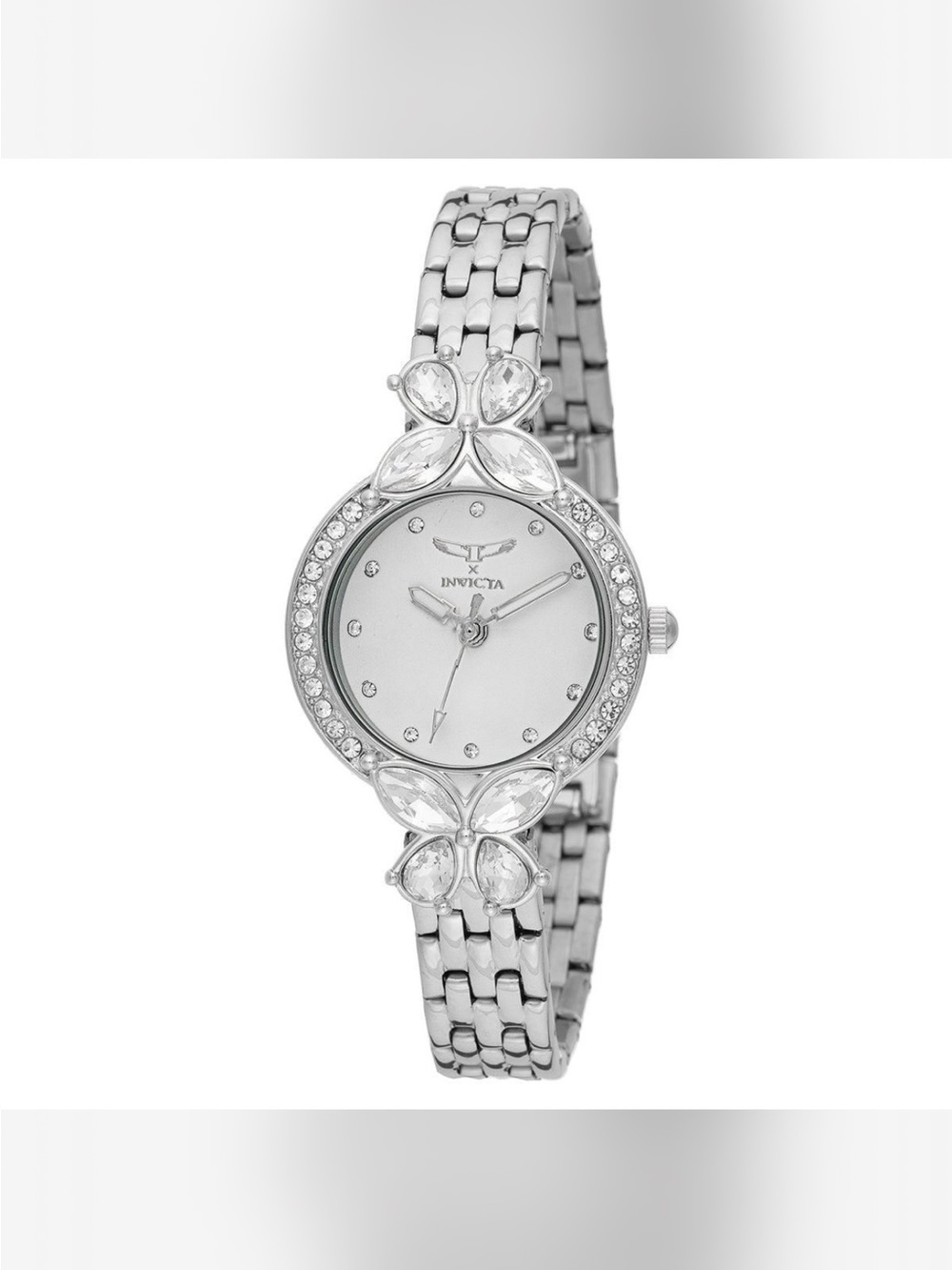 Firm Price Invicta Silver Crystal Butterfly Accent Women's Watch